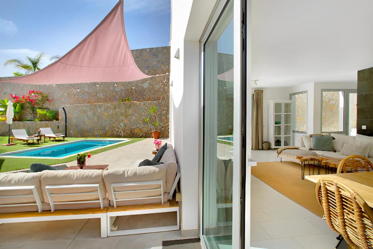 Dream Villa With Heated Pool, Rooftop & Ocean Views Mogán Extérieur photo