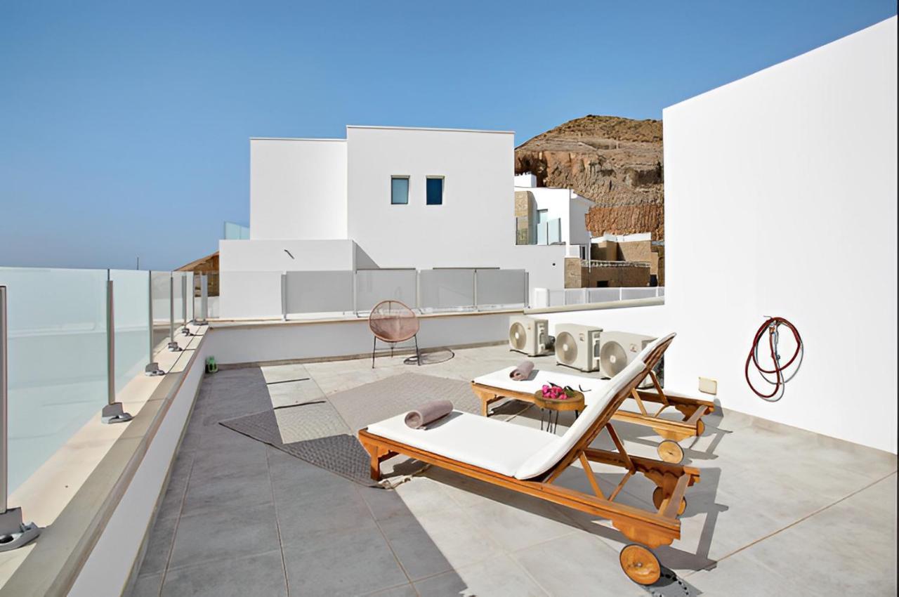 Dream Villa With Heated Pool, Rooftop & Ocean Views Mogán Extérieur photo