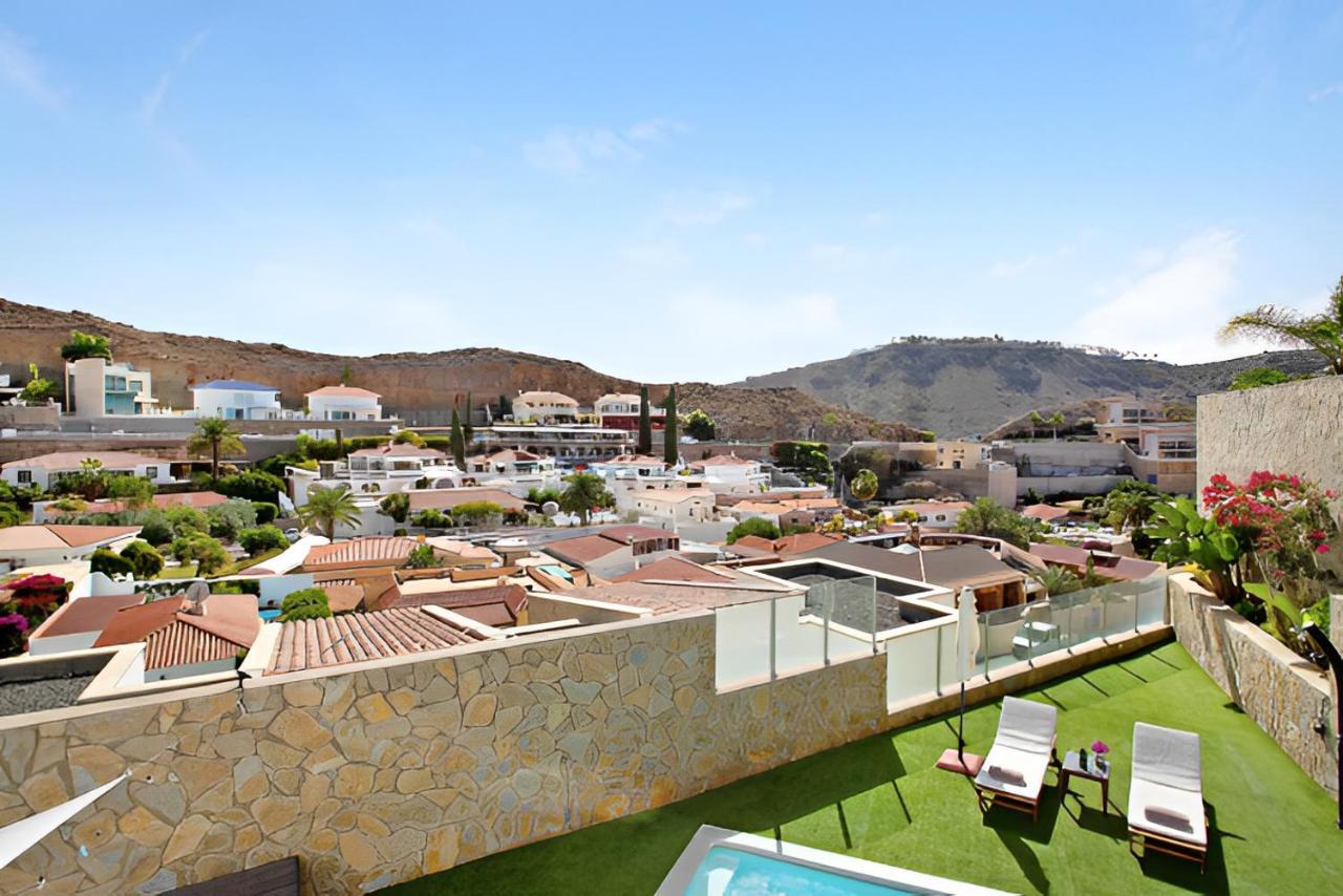 Dream Villa With Heated Pool, Rooftop & Ocean Views Mogán Extérieur photo