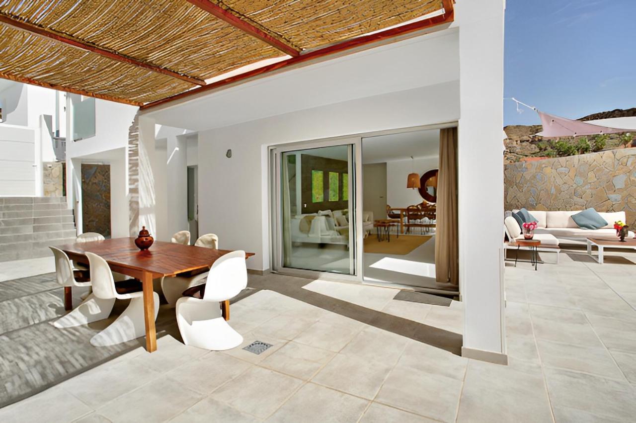 Dream Villa With Heated Pool, Rooftop & Ocean Views Mogán Extérieur photo