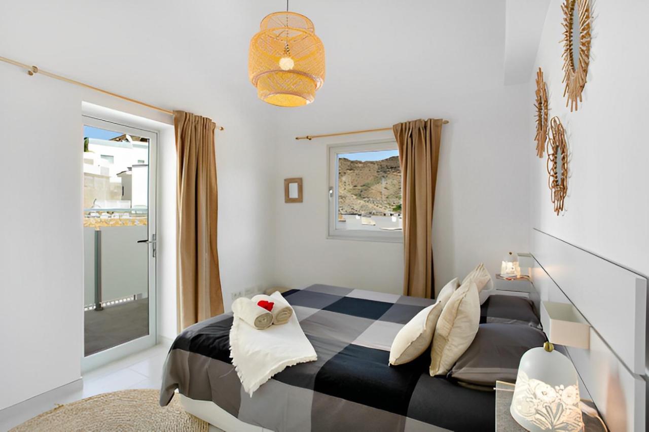 Dream Villa With Heated Pool, Rooftop & Ocean Views Mogán Extérieur photo