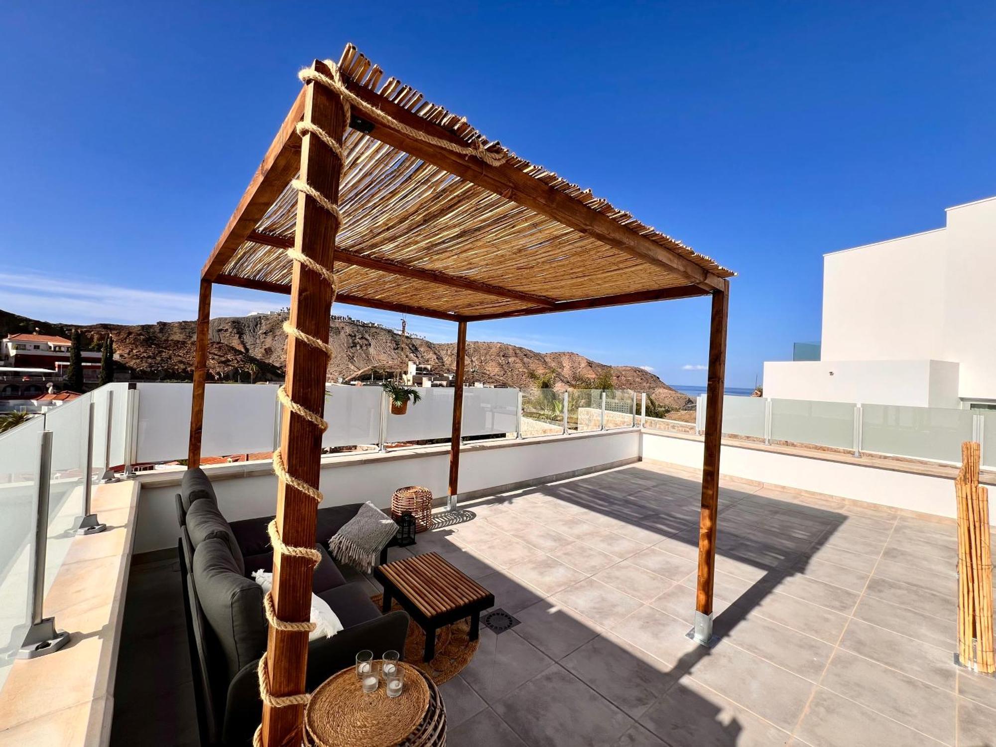 Dream Villa With Heated Pool, Rooftop & Ocean Views Mogán Extérieur photo