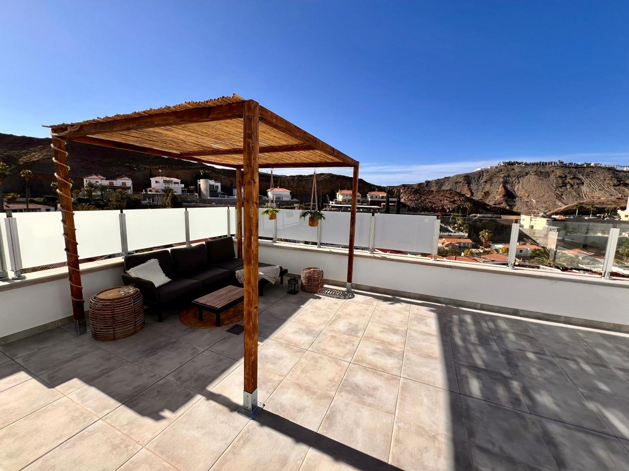 Dream Villa With Heated Pool, Rooftop & Ocean Views Mogán Extérieur photo